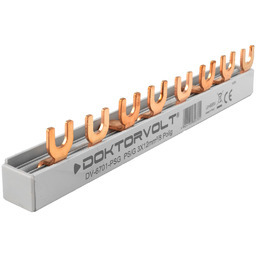 Szyna łączeniowa grzebieniowa 3-fazowa 8-modułowa 12mm2 80A DV-6701-PSG