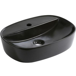 Umywalka nablatowa owalna czarny półmat KR-860 BLM Kerra