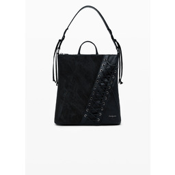 Mały plecak z efektem skóry gorsetowej