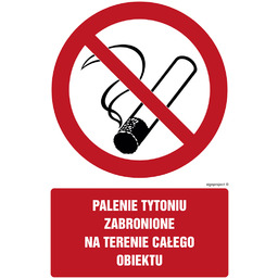 - Znak ochrony PPOŻ Palenie tytoniu zabronione