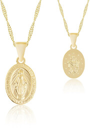 Cudowny medalik Matki Boskiej Niepokalanej srebrny pozłacany
