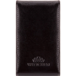 Etui na wizytówki ze skóry twarde czarne