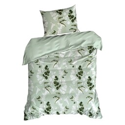 Eurofirany Pościel satynowa 140x200 Spring 97 zielona jasna