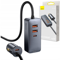 Szybka Ładowarka Samochodowa Baseus Mocny Zasilacz 120W, Usb