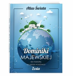 Atlas geograficzny z nadrukiem dla koleżanki