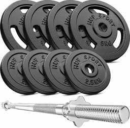 Zestaw obciążeń żeliwnych Strong 39kg z gryfem prostym