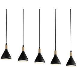 Lindby - Arina Lampa Wisząca Black/Wood