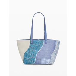 Duża torba na ramię patchwork denim