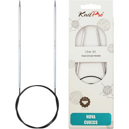 KnitPro K12172 druty okrągłe, srebrne, 2,75 mm