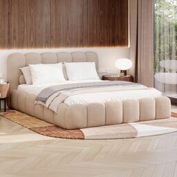Łóżko tapicerowane z pojemnikiem SFG0200P 160x200 Boucle Beż