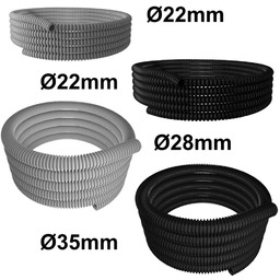 Rura spiralna GUS 22 mm czarna 30 m