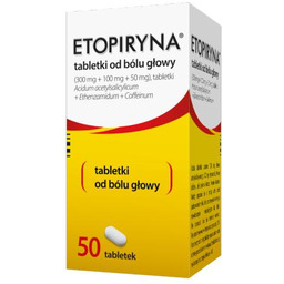 Etopiryna Tabletki od bólu głowy, 50 tabletek