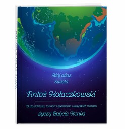 Atlas geograficzny z nadrukiem dla chłopca