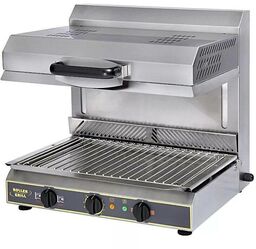 ROLLER GRILL Salamander elektryczny 2-strefowy, ruszt 49.5x37.5 cm,