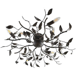 Lindby - Yos 8 Lampa Sufitowa Black-Gold