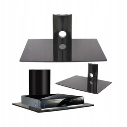 Półka Szklana Ścienna Pojedyncza Pod Tv Na DVD