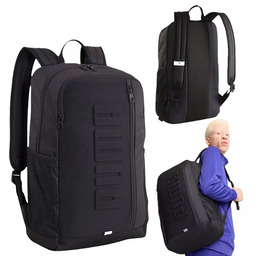 Plecak szkolny Puma młodzieżowy czarny tłoczony napis 26