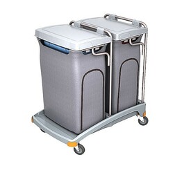 Splast - Podwójny wózek na odpady z tworzywa