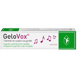 Gelovox, Gardło Drapanie Chrypka, Czarny Bez, 20 Tab.