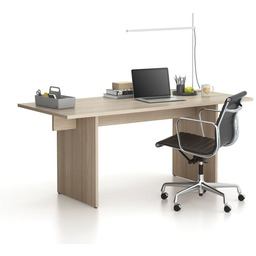 Biurko single SOLID, 180x80 cm, dąb naturalny