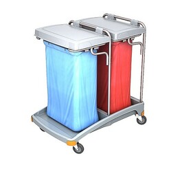 Splast - Podwójny wózek na odpady z tworzywa