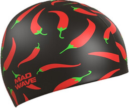 Mad wave chilli swim cap czarno/czerwony