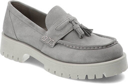Nessi Szare Mokasyny Damskie Modne Buty