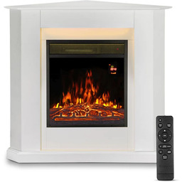 KOMINEK ELEKTRYCZNY 2000W 2 TRYBY BIAŁY NAROŻNY