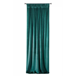 Eurofirany Zasłona zaciemniająca 140x270 Villa ciemna turkusowa gotowa