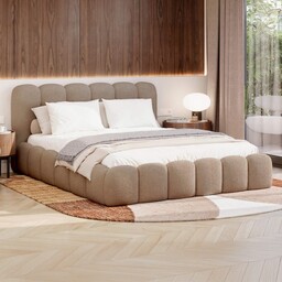 Łóżko tapicerowane z pojemnikiem SFG0200 180x200 Boucle Beż