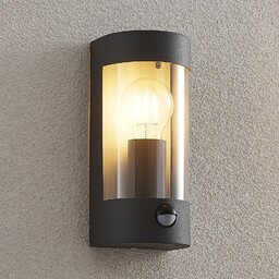 Zewnętrzna Lampa Lindby, Junias, ściemnialny, czarny, taras, metal,