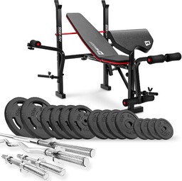 Zestaw kulturystyczny Strong 76kg z ławką HS-1055