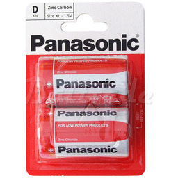 2 x bateria cynkowo-węglowa Panasonic R20 D (blister)