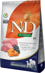 FARMINA N&D GrainFree Pumpkin lamb & blueberry adult