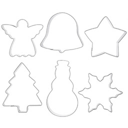 Wykrawacze do ciastek stalowe 6 szt.