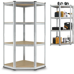 REGAŁ NAROŻNY METALOWY MAGAZYNOWY 160x75x40CM 320KG PIWNICA GARAŻ