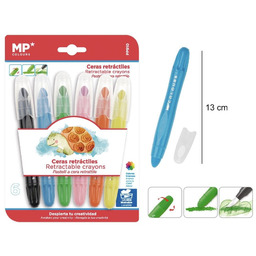 Kredki Świecowe Wykręcane  6 Kolorów