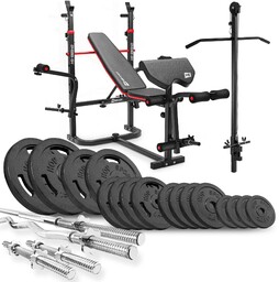 Zestaw kulturystyczny Strong 106kg z ławką HS-1065