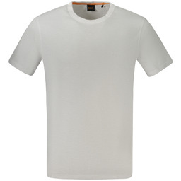 HUGO BOSS MĘSKA KOSZULKA Z KRÓTKIM RĘKAWEM BIAŁA