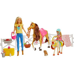 BARBIE Stadnina koni Zestaw + Lalki Barbie