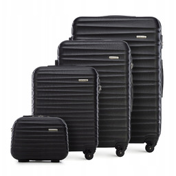 Komplet Walizek Wittchen Abs 56-3A-31K-11 żebrowaniem czarny