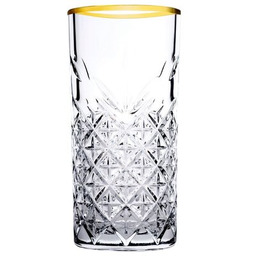 PASABAHCE Zestaw szklanek Timeless Gold 450 ml (4