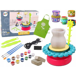 Zestaw Kreatywny Diy Koło Garncarskie Glina Farby