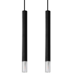 Lampa wisząca WEZYR 2 czarna SL.0961 - Sollux