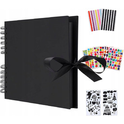 ALBUM NA ZDJĘCIA SCRAPBOOKING CZARNY ALBUM NA ZDJĘCIA