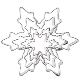 Wykrawacze do ciastek stalowe płatki śniegu 4 szt.