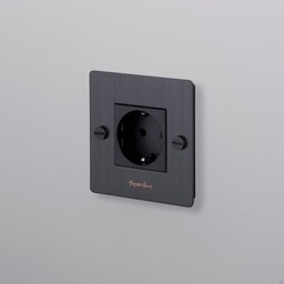 Gniazdo pojedyncze 1G Socket Palony Brąz Standard europejski