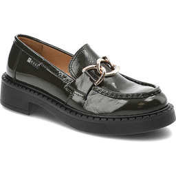 Zielone Mokasyny Nessi Eleganckie Skórzane Buty Damskie