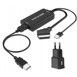 Konwerter męski Scart na HDMI 720P/1080P Zasilacz