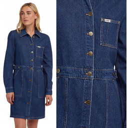 Lee WORKWEAR DRESS Mid Cascade jeansowa sukienka kombinezon